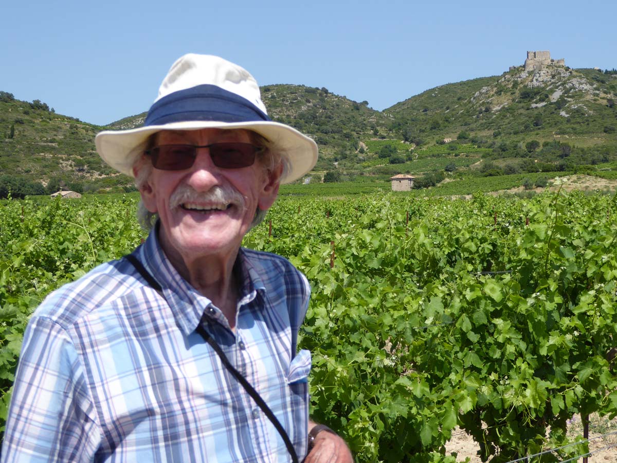 man in vineyards