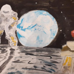 Painting of an astronaut