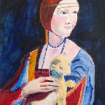 Painting of a lady holding an ermine