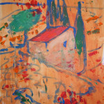 Semi-abstract landscape painting