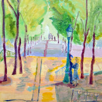 Painting of steps in Montmartre