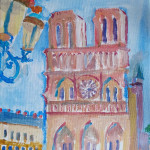 Painting of Notre Dame de Paris